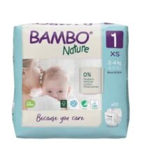 Couches Bambo Nature taille 1 ( 2-4 Kg ) 22 unités