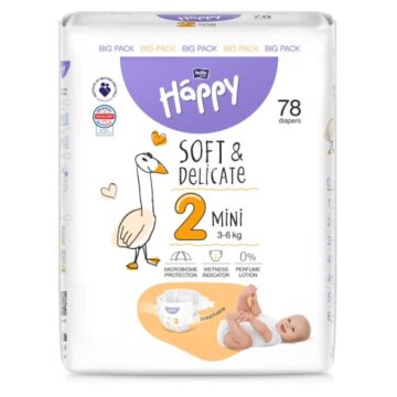 Couches Happy taille 2 ( 3-6 ) 78 unités