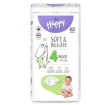 Couches Happy taille 4 ( 8-14 Kg ) 62 unités