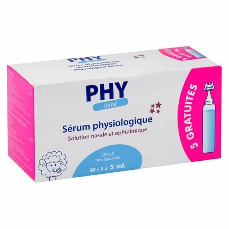 Sérum physiologique PHY 40 + 5 offerts 5 ml Gilbert
