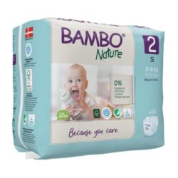 Couches Bambo Nature taille 2 ( 3-6 Kg ) 30 unités