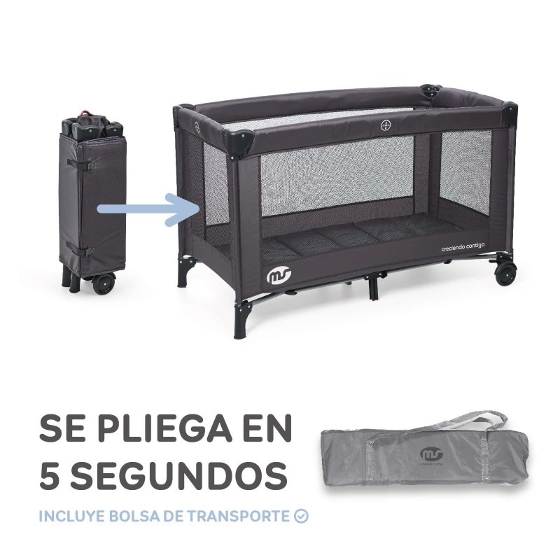 Lit parc Noir Ms Innovaciones