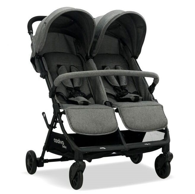 Poussette Jumeaux Henry Asalvo Gris Poussette Jumeaux Henry Asalvo Gris