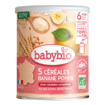 5 Céréales Banane Pomme Riz, Blé, Avoine, Seigle, Quinoa Babybio