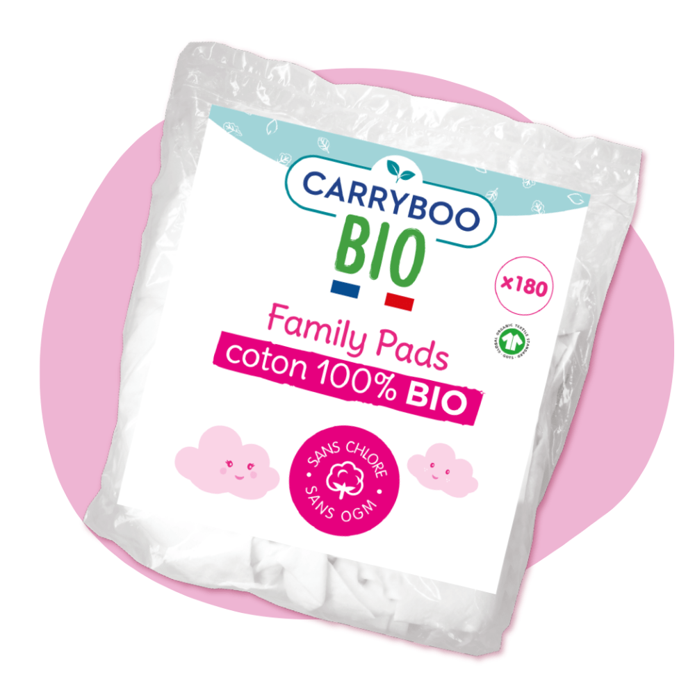 Pads Cotton Bio Carryboo 180 unités