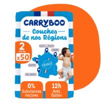 Couches Carryboo Taille 2 ( 3-6 Kg ) 50 unités