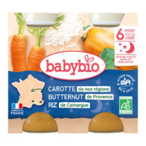 Carotte de nos régions Butternut de Provence Riz de Camargue Babybio