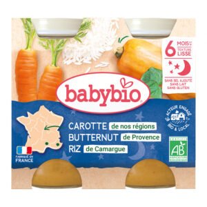 Carotte de nos régions Butternut de Provence Riz de Camargue Babybio