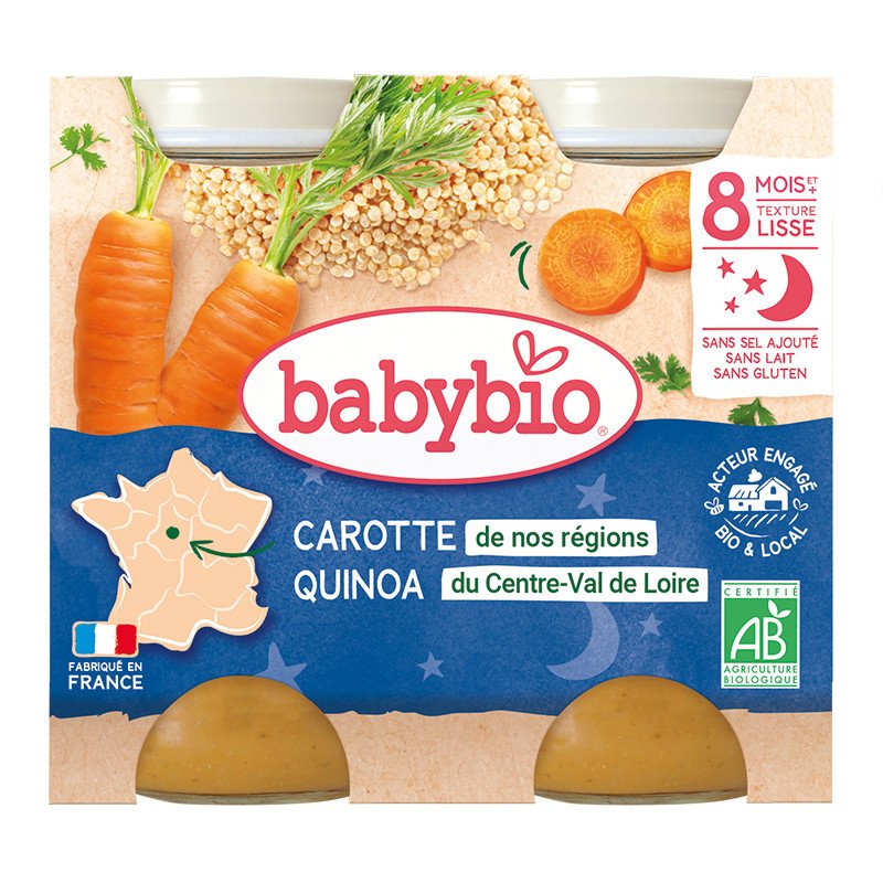 Carotte de nos régions Quinoa du Centre-Val de Loire Babybio