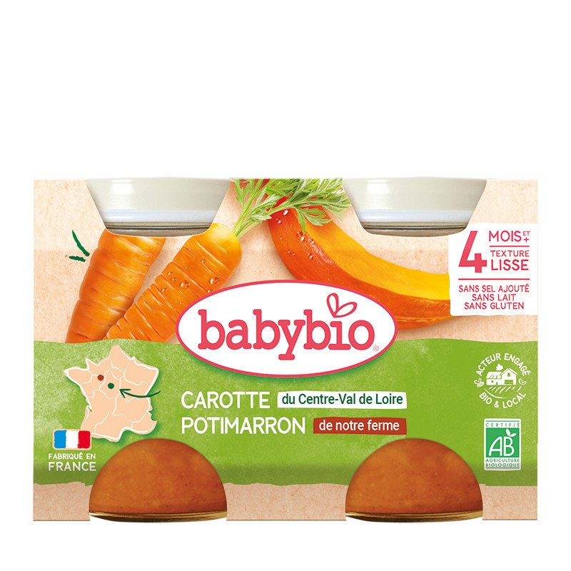 Carotte du Centre -Val de Loire Potimarron de notre Ferme Babybio