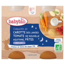 Compotée de Carotte des Landes Tomate de Nouvelle-Aquitaine Pâtes Babybio