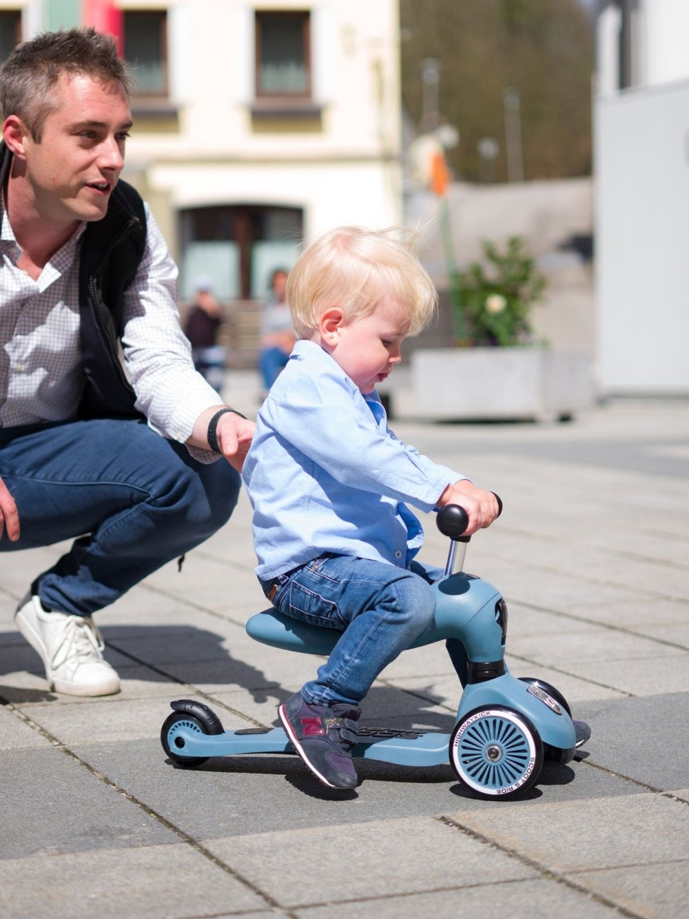 Trotinette 2en1 Highway Kick 1 Scoot and Ride Steel