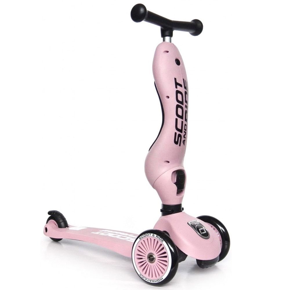 Trotinette 2en1 Highway Kick 1 Scoot and Ride Rose