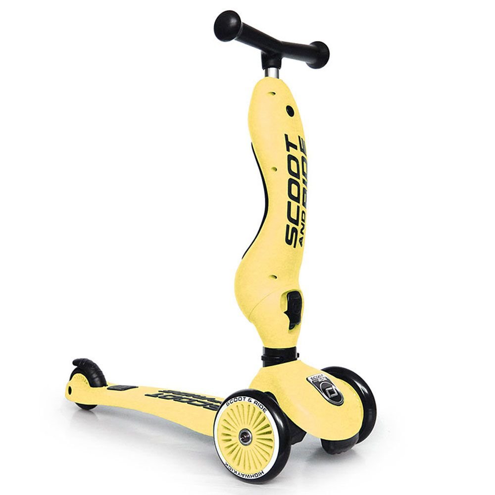 Trotinette 2en1 Highway Kick 1 Scoot and Ride Citron