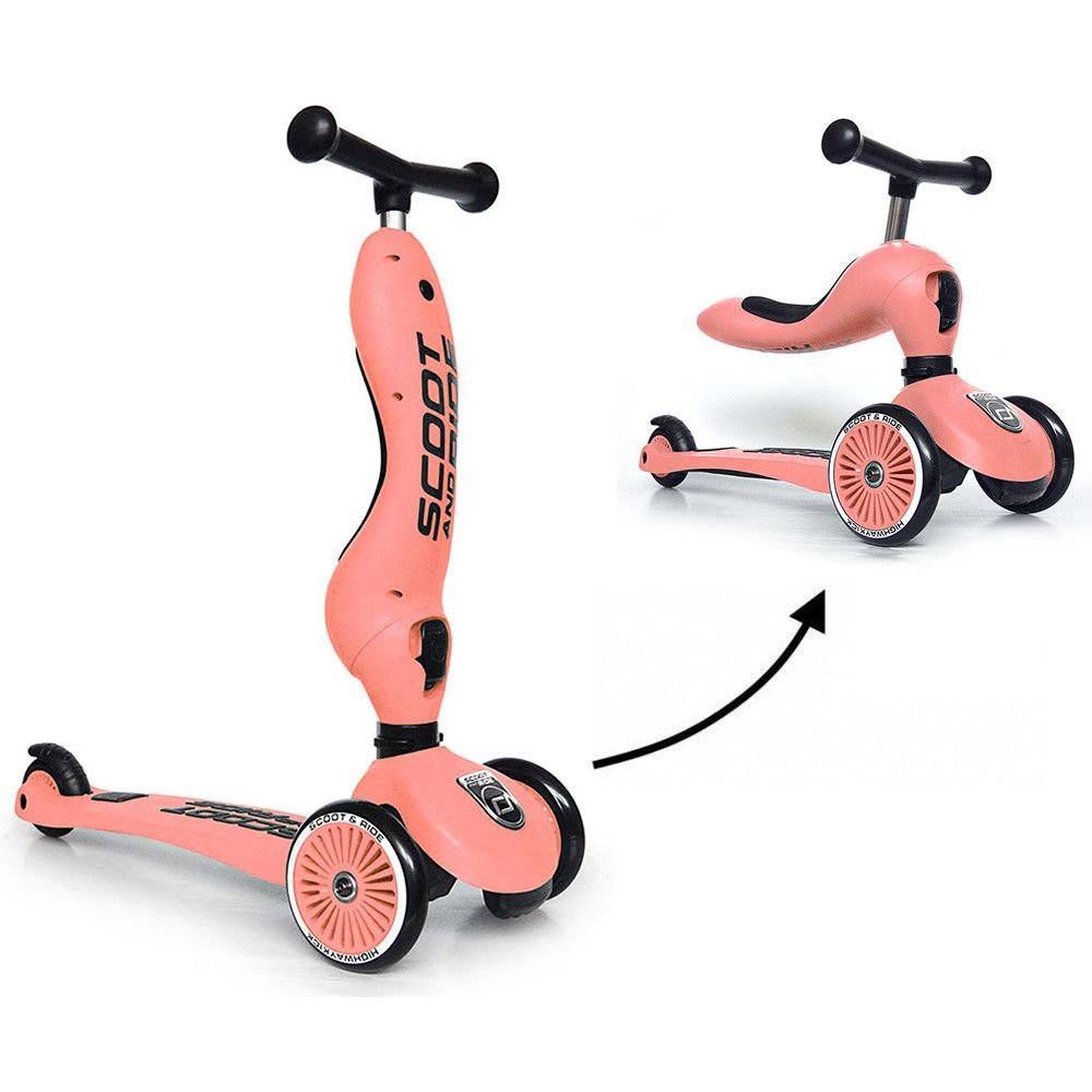 Trotinette 2en1 Highway Kick 1 Scoot and Ride Pêche