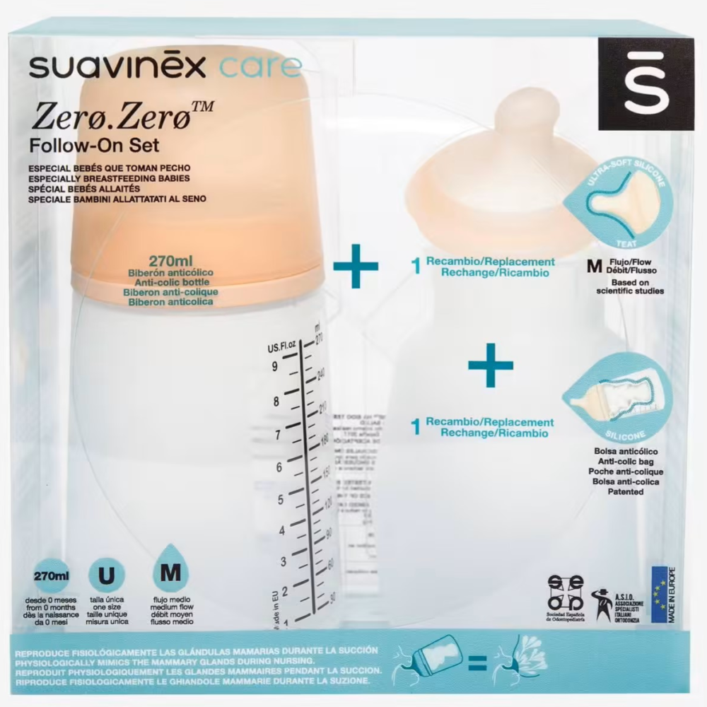 Coffret Biberon anti-colique Zero.Zero 270ml Suavinex