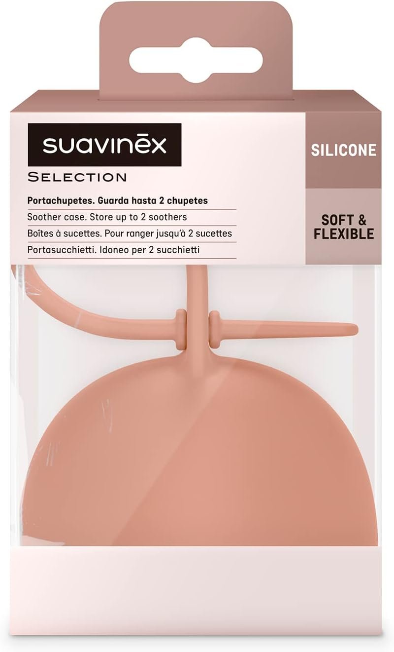 Boite sucette en silicone rouge Suavinex