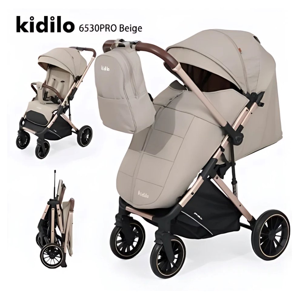 Poussette réversible beige Gold Kidilo