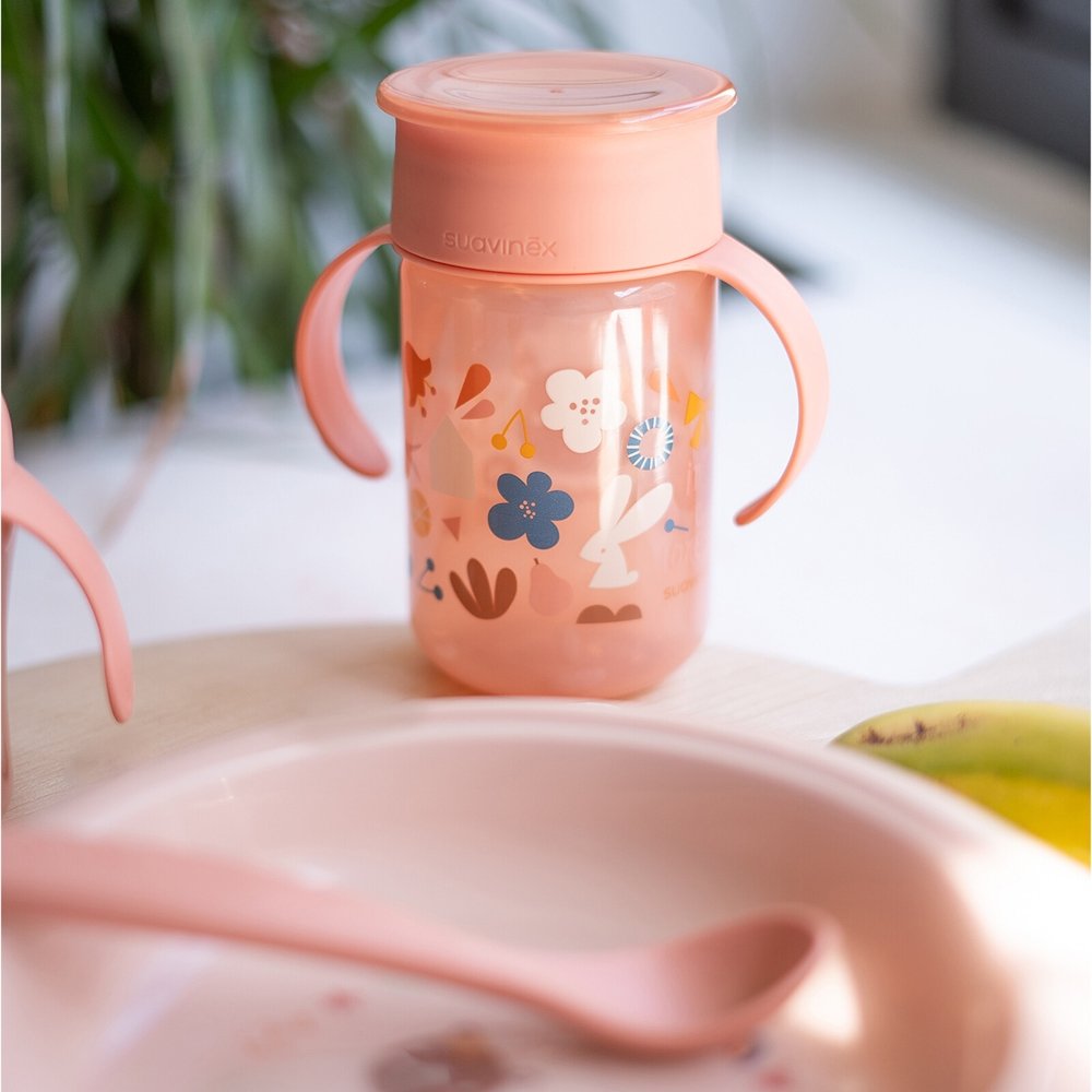 Tasse 360 rose 340ml +12mois Suavinex