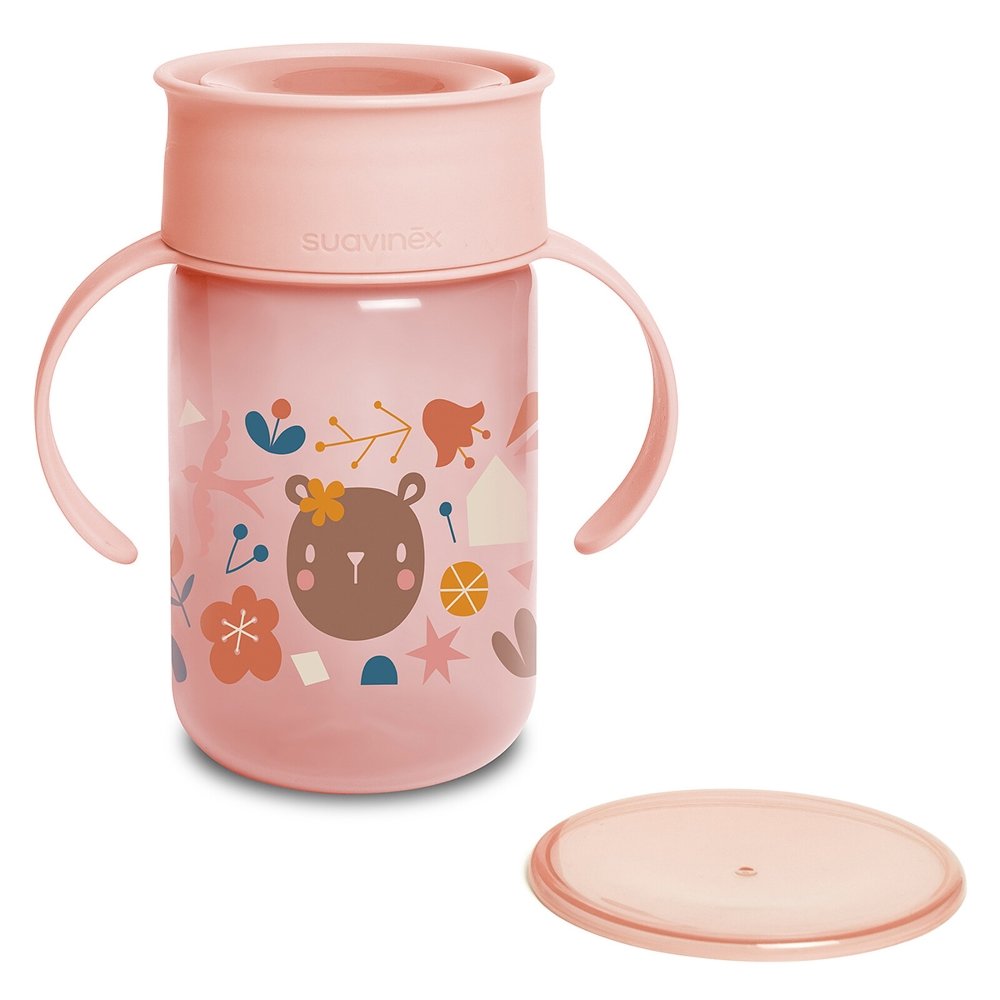 Tasse 360 rose 340ml +12mois Suavinex