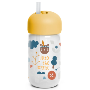 Tasse à paille jaune 340ml +18mois Suavinex