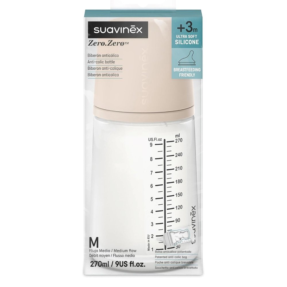 Biberon anti-colique Zero.Zero 270ml débit M Suavinex Light
