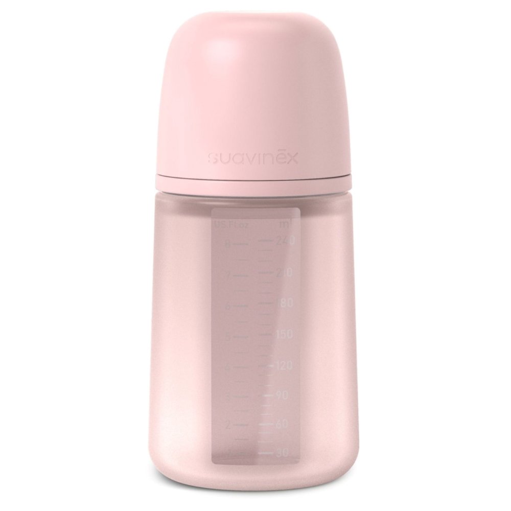 Biberon silicone tétine SX PRO M 240ML rose Suavinex