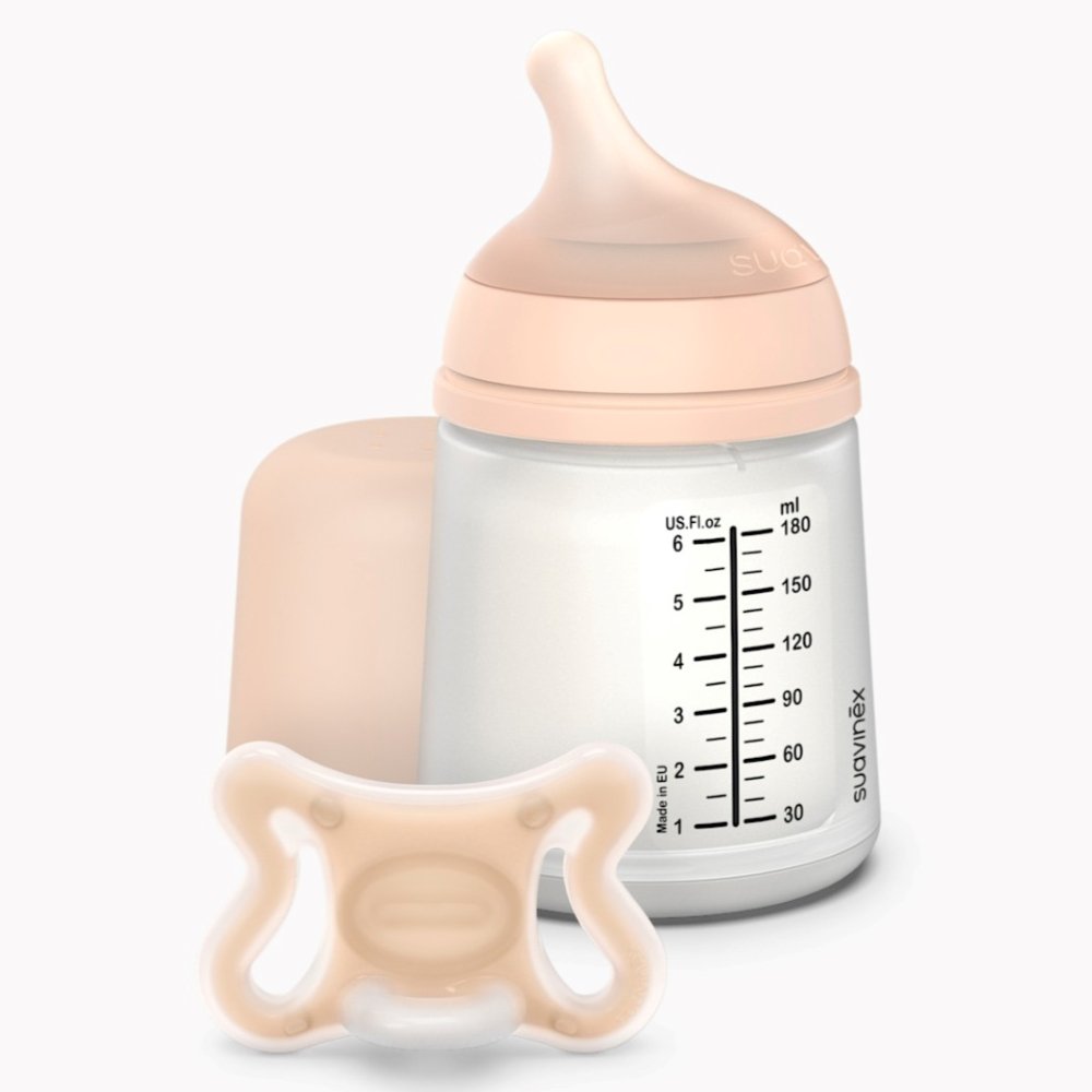 Coffret Sucette + Biberon 180Ml Zero Zero débit A Suavinex Fair
