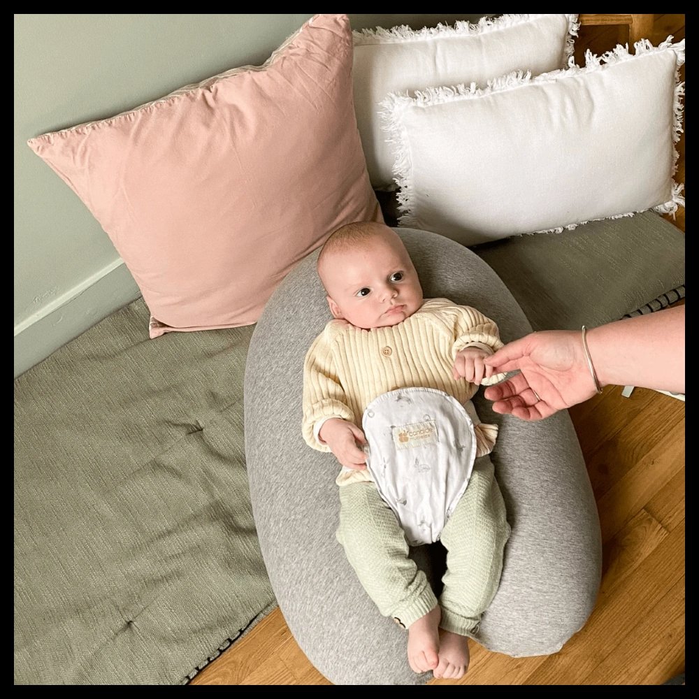 Coussin d'allaitement et de grossesse Multirelax Candide gris lapin