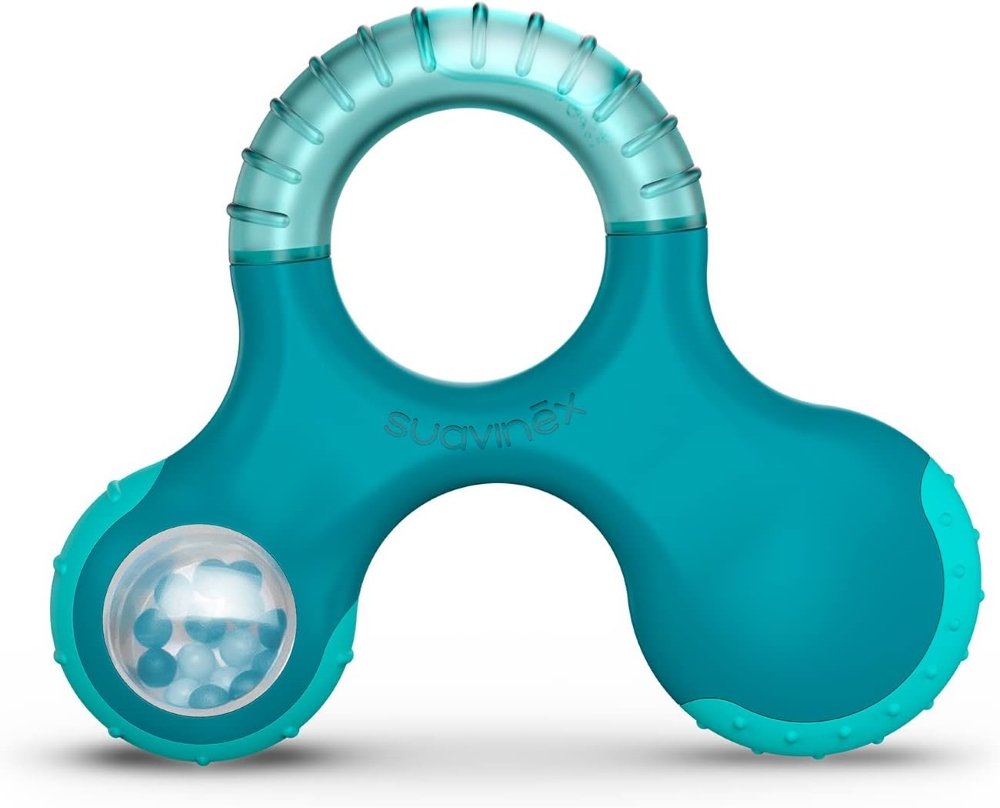 Anneau dentition hochet vert Suavinex +6mois