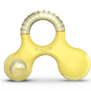 Anneau dentition hochet jaune Suavinex +6mois