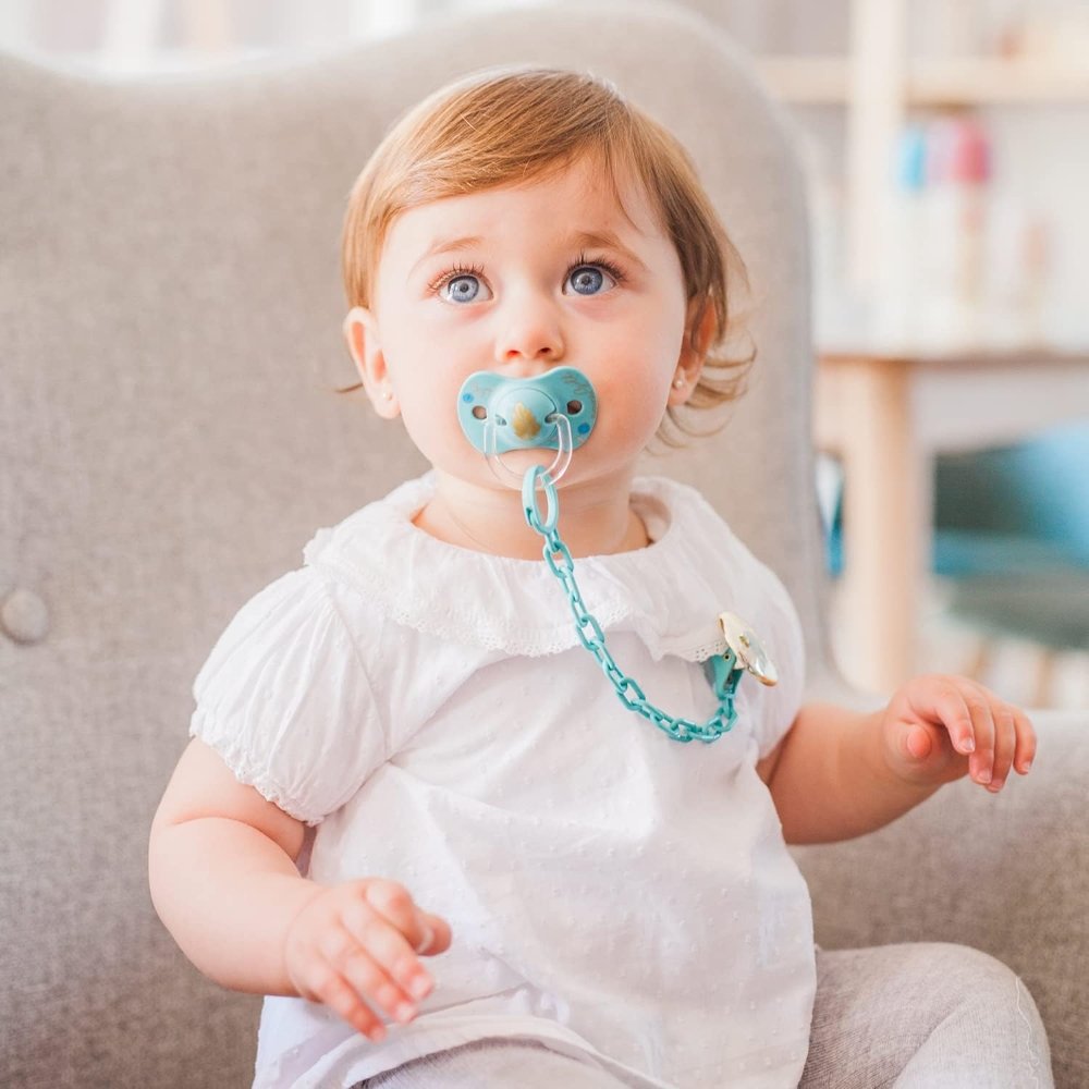 Attache sucette gold bleu Suavinex