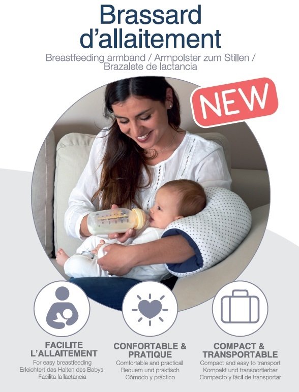 Brassard d'allaitement étoiles bleu Candide