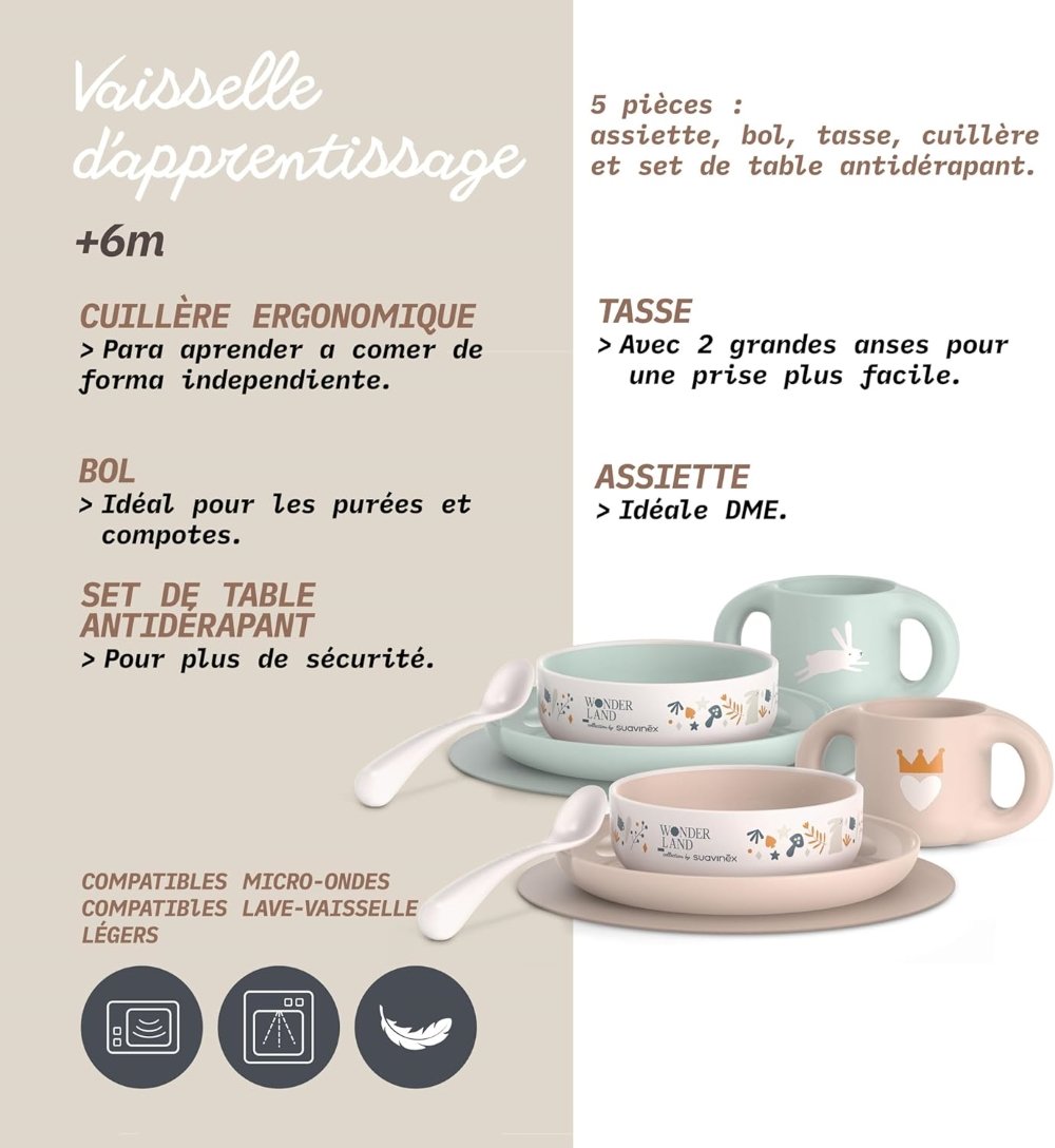 Coffret repas wonderland rose Suavinex