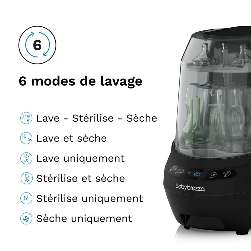 Lave biberons Bottle Washer Pro BabyBrezza noir