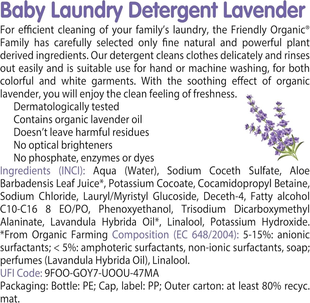 Liquide lessive lavande Friendly 1L