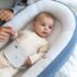 Cocoon nid bébé blue grey moon Doomoo