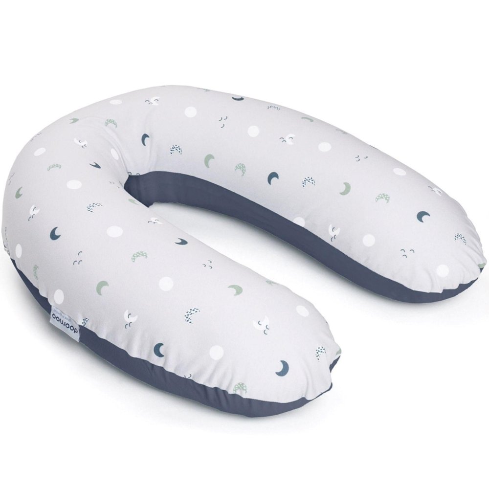 Coussin de grossesse et d'allaitement Buddy blue grey Doomoo