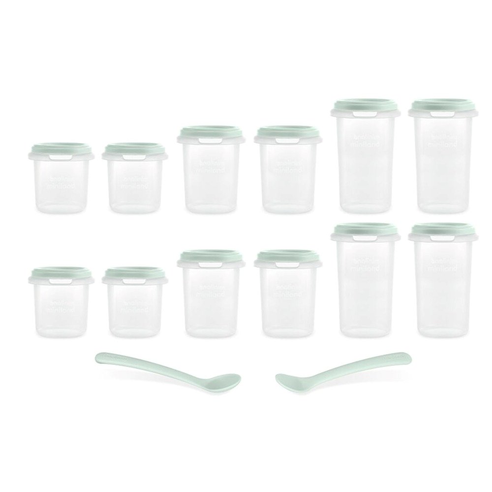 Set de 12 pots de conservation Mint Miniland