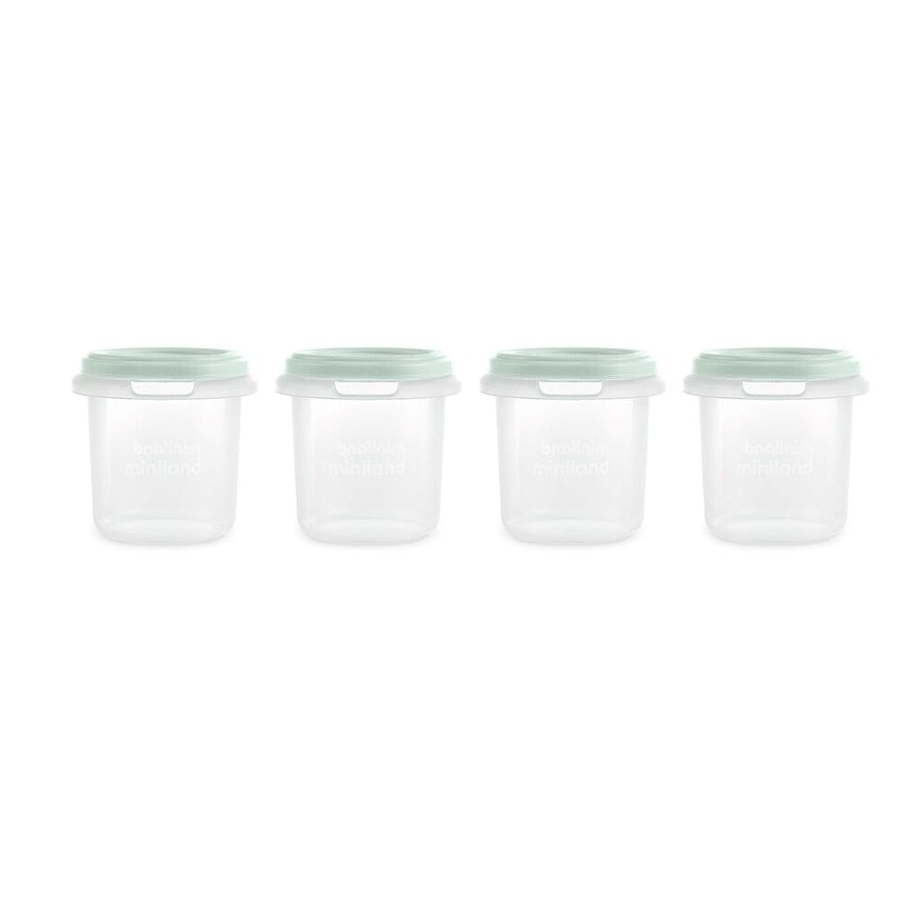 Set de 4 pots de conservation Mint 200Ml Miniland