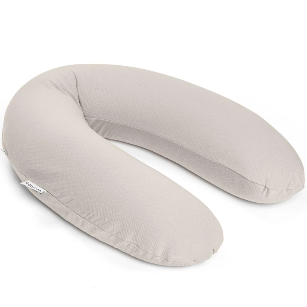 Coussin de grossesse et d'allaitement Buddy tetra jersey sand Doomoo
