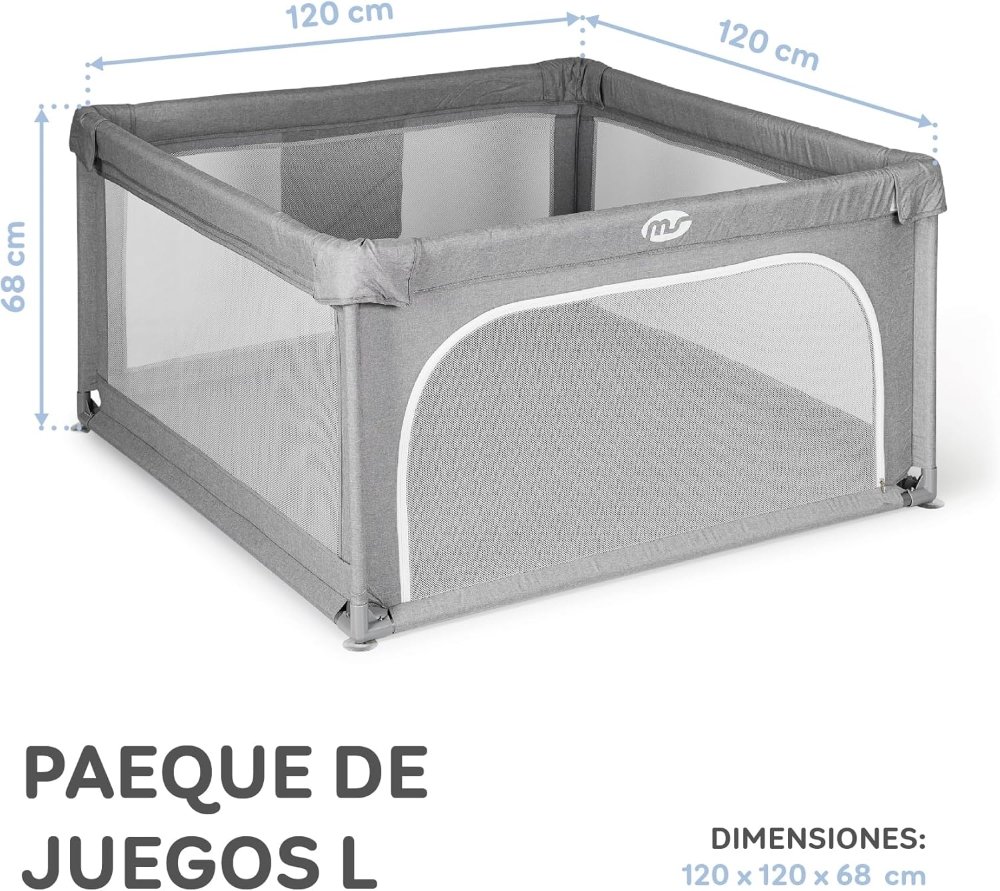 Parc de jeux L 120*120 avec tapis éléphant Ms Innovaciones