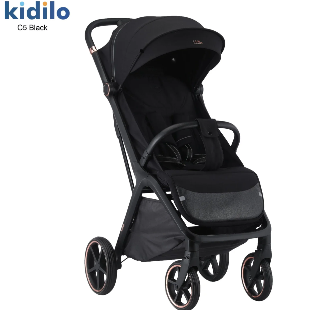 Poussette compacte noir C5 Kidilo