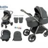 Poussette et Maxicosy 3en1 A8 Gris Kidilo