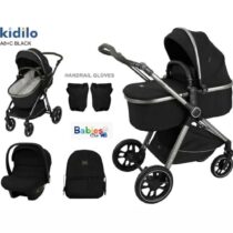 Poussette et Maxicosy 3en1 A8 Noir Kidilo