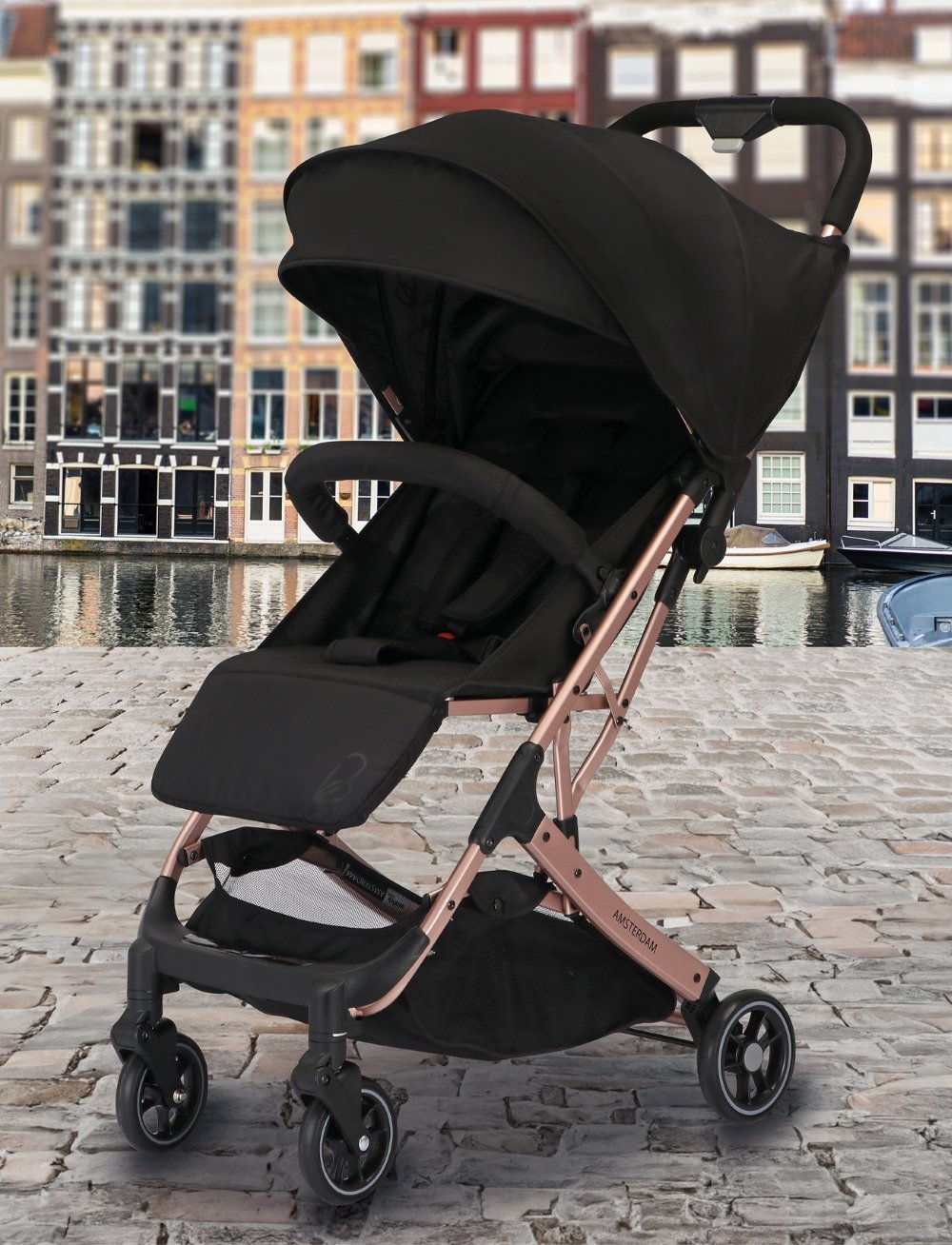 Poussette et maxicosy Amsterdam Gold Asalvo