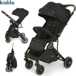 Poussette valise réversible Noir K919 Kidilo