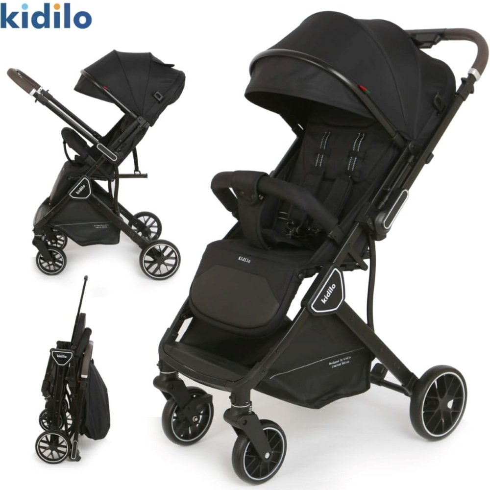 Poussette valise réversible Noir K919 Kidilo