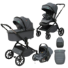 Poussette 3en1 gris Kidilo S008
