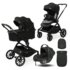Poussette 3en1 noir Kidilo S008
